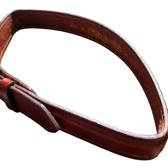 Vintage Western Women’s Leather Belt Circle Y Of Yoakum Size 30 8593 - Picture 4 of 7
